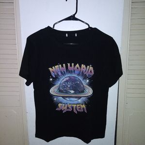 Black New World Graphic Tee Sz S